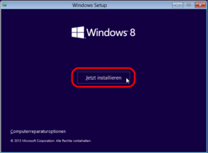 Windows 8 jetzt installieren