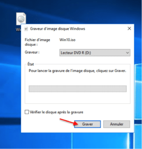 Graveur d'image disque Windows